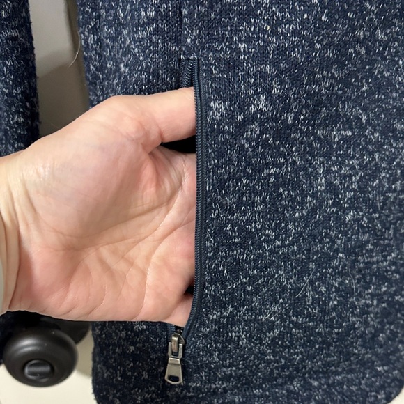 Women's Navy Full-Zip Knit Jacket - Picture 4 of 7